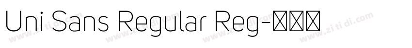 Uni Sans Regular Reg字体转换